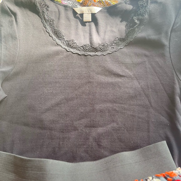 Laura Ashley Shirt Woth Floral Mini Skirt - Black and Red - Picture 2 of 3